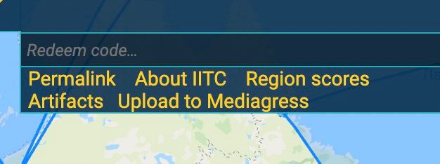 Position of the upload button on IITC interface